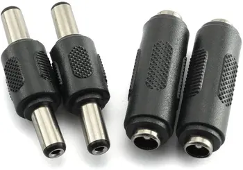 2 елемента DC 5,5x2,1mm Штекерный Конектор за захранване и 2 елемента DC 5,5x2,1mm Штекерный захранващият кабел Адаптер за видеонаблюдение