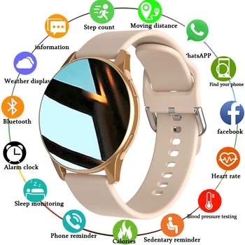 ZODVBOZ Нови Дамски Смарт Часовници С Bluetooth-Разговори, Наблюдение на Сърдечната Честота, Кръвното Налягане, Умни Часовници IP67, Водоустойчива Мъжки Умен Часовник + Кутия