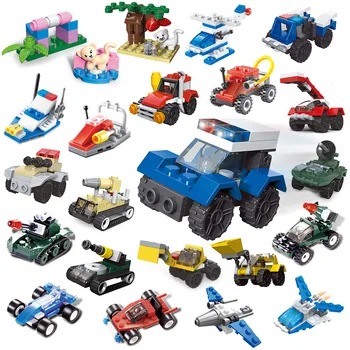 Мини Транспортен самолет, танк Автомобил Образователни Събраните Модели на Строителни Блокове Съвместими малки Тухли играчки за деца