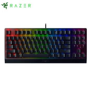 Ръчна детска клавиатура Razer BlackWidow V3 Tenkeyless TKL - Тактильная и щелкающая - Цвят RGB подсветката - Програмируеми макроси