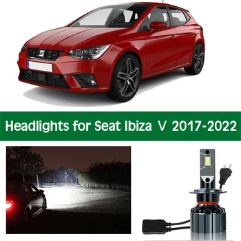 Автомобилна Фар За Seat Ibiza 5 2017 2018 2019 2020 2021 2022 Led Лампи, Близкия и Далечния Светлина Canbus Предната Лампа Аксесоари