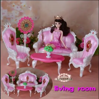 за оригиналната хола на Барби домашен разтегателен мечта куклена къща, мебелни аксесоари
