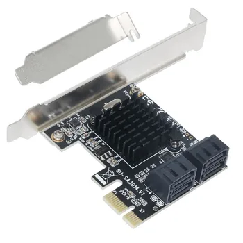 BTBcoin Добавяне На Карти PCI-E/PCIE SATA 3 SATA PCI Express Контролер PCIE SATA 3,0 Карта Hub Адаптер 88SE9215 Чип за SSD и HDD
