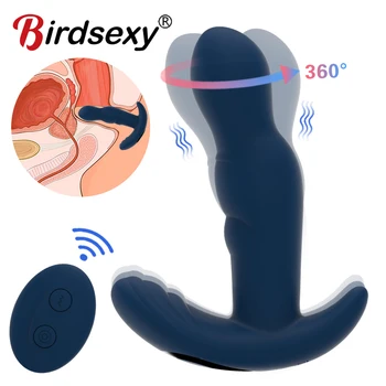 360 Градуса Масажор На Простатата Въртящи Анален Вибратор Мъжки Вибратори Анален Накрайник Секс Играчки За Мъже Стимулатор На Простатата Секс-Играчки За Възрастни