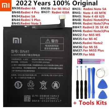 Въведете Mi Оригинална батерия за вашия телефон, Въведете Mi Red Mi Note 4 4X3 3S 3X 4X 4A 3 pro 5 5A 6 6A Pro Mi4C Mi 5X Mi 5 Mi5 M5 Mi6 Батерии