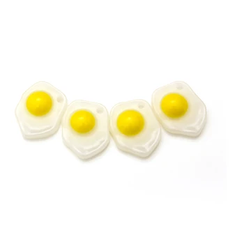 20PCS Пържени Яйца Окачване Flatback Изделия От Смола За Колие с Висулка, Обеци Сам Изготвяне на Модни Аксесоари С Дупка