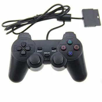 За Ps2 контролер Жичен Контролер Геймпад за Sony PS2 Контролер Двойна Вибрация Прозрачен Геймпад Контролер За playstation 2