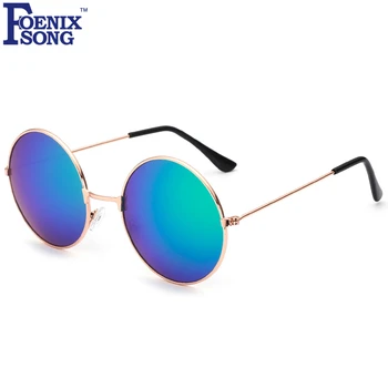 FOENIXSONG Дамска Мода Кръгли Огледални Слънчеви Очила За Жени и За Мъже Реколта UV400 Защита От Слънцето Очила Ретро Очила De Sol