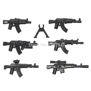 Гореща Разпродажба 5 или 10 чанта Оръжие Пушка Военен Набор от AK-47 M16 G36 резервни Части и Аксесоари на SWAT Модел PUBG Строителни Блокове, Тухли Комплекти Играчки