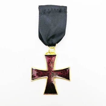 Рицар Тамплиер Медал на Червения Кръст Бижута 1870 Железен Кръст EK2 Прусская Военна Медитация Масонски Рицар на Червения Кръст, Икона Бижутериен