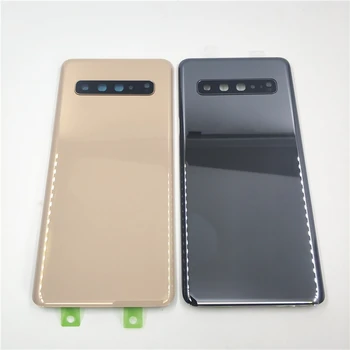 Новост За Samsung Galaxy S10 5G G977 G977F 5G Версия на Капака на отделението за батерията делото на Задното Стъкло Зад Обектива на Камерата