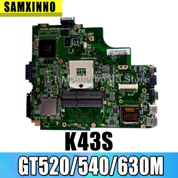 Дънната платка на лаптопа K43S с графичен процесор GT520M GT540M GT630M за ASUS K43SJ K43SV K43SM A43S X43S K43S дънна Платка дънна Платка HM65
