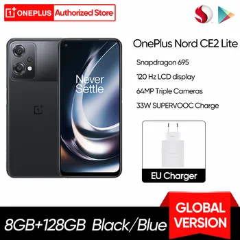 OnePlus Nord CE 2 Lite Глобалната версия Snapdragon 695 5G Смартфони 8 GB 128 GB Мобилен телефон 33 W Бързо зареждане на 120 Hz дисплей Android
