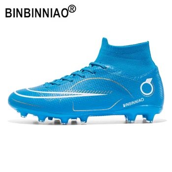 BINBINNIAO 2022 fg Футболни обувки Chuteira Campo AG/TF Футболни Обувки За момчета Свръхлеки Футболни Обувки Маратонки Голям Размер 35-45