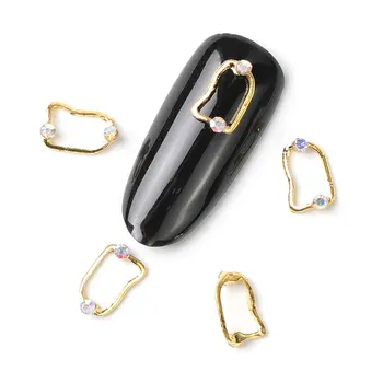 Новост 2019, 10 бр. кристални светли перлени бижута за нокти, планински кристал, алуминиеви Декорации за нокти, блясък, направи си САМ, 3D, CJE, бижута за нокти, окачване