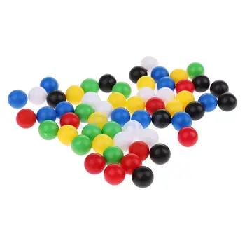 MagiDeal 60 бр./опаковане. Цветни Пластмасови мъниста 1 см за Свързване на Четири топки в Линията Семейна Игра Детски Играчки