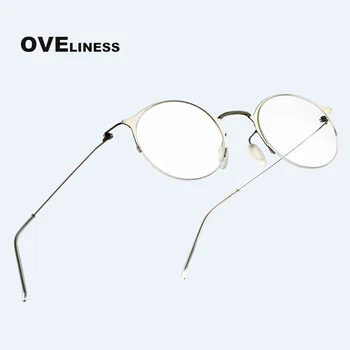 Чист Титан Ретро Кръгли Рамки За Очила на Жените и Мъжете 2020 Оптични Компютърни очила Късогледство Рецепта Прозрачни стъклени Очила
