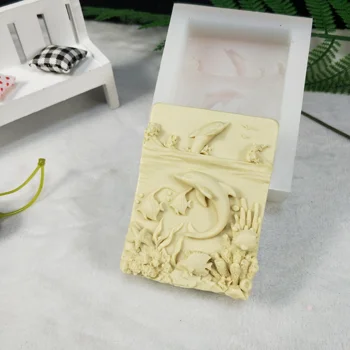 Направи си САМ епоксидна смола мухъл делфин силиконова форма, 3D скърпвам сапун с форма на бонбони, инструмент за украса на тортата кухненски форма за печене