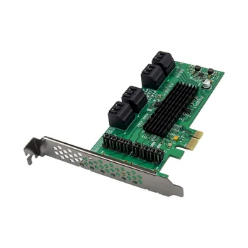 8 Портове и конектори SATA 3 PCI Express Карти за разширяване на PCI-E SATA Контролер PCIE 1X до SATA3.0 6 Gb Адаптер за Добавяне на Карти Marvell 9215 чип