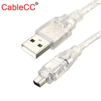 Jimier CY Кабел 100 см USB Съединители за IEEE 1394 Firewire 4-Пинов Конектор iLink Адаптер Захранващ Кабел за DCR-TRV75E DV